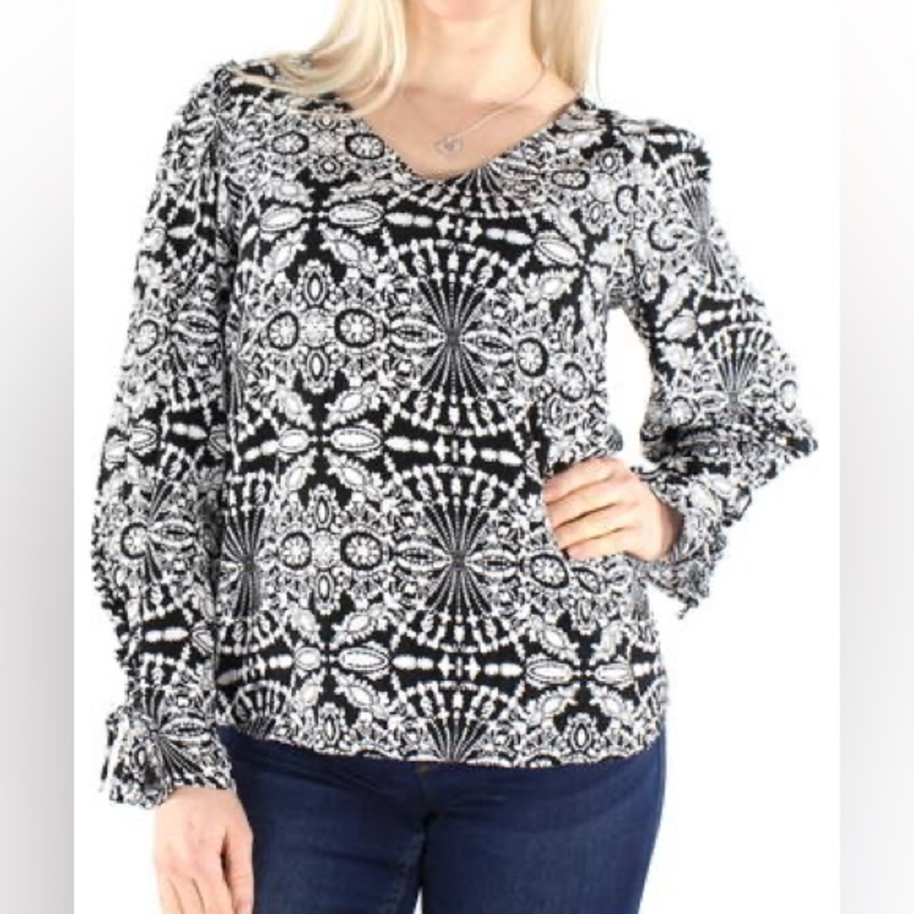 Black and White Blouse JDY